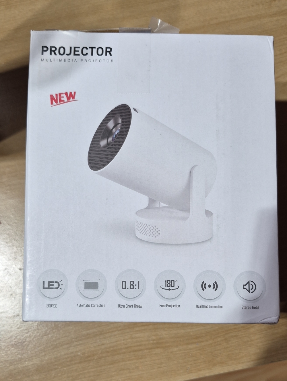 Portable White Multimedia Projector